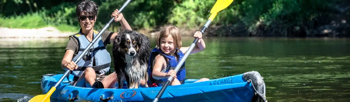 Alquiler de canoas, kayaks y tablas de paddle surf en Camping Le site de Castelbouc