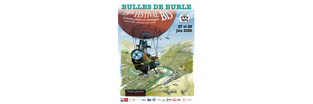 Festival BD 2026 à Sainte-Enimie : 27-28 juin, entrée gratuite.