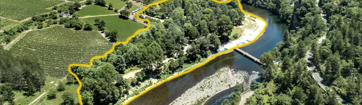 Vue aérienne du Camping Le Site de Castelbouc